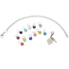 Birthstone Heart Charm Bracelet from Your Children Engraved Super Mom