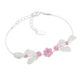 Floral Statement Soft Pastel Pink Necklace Bracelet Earring Jewelry Set 17