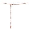 Women's Floral Statement Necklace Bracelet Earring Jewelry Gift Set (Peach/Rose Gold Tone)