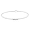 Thin Metal Zodiac Bangle Bracelet (Aquarius/Silver)