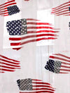 Red White And Blue 4th Of July American Flag Stars Stripes USA Fashion Scarf, 60" (Old Glory White Background)