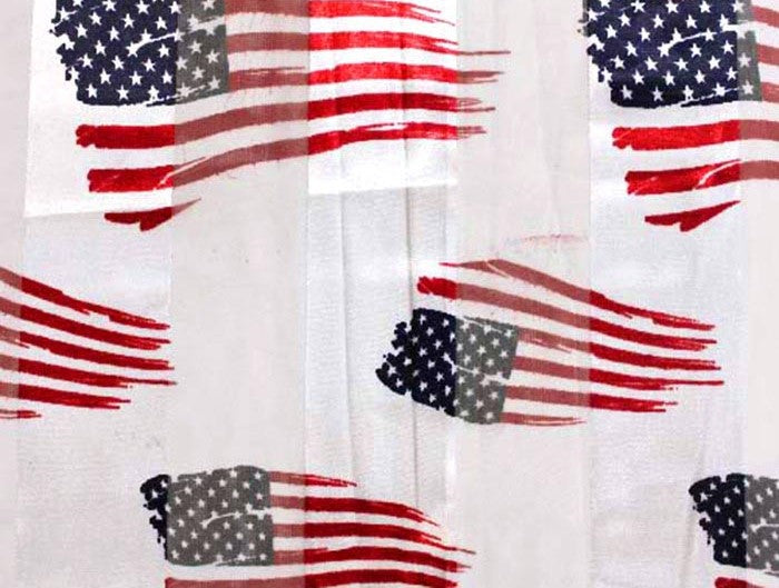 Red White And Blue 4th Of July American Flag Stars Stripes USA Fashion Scarf, 60" (Old Glory White Background)