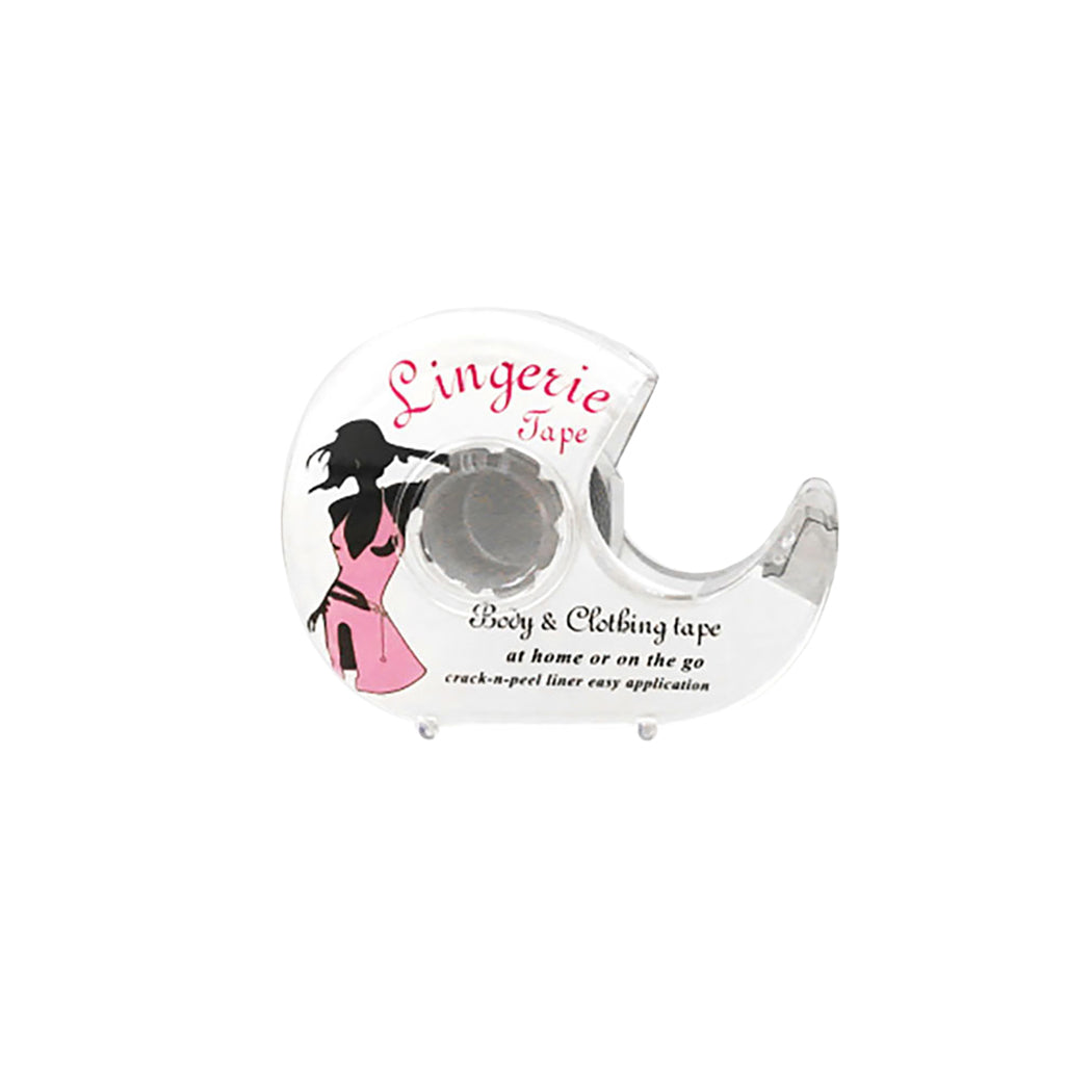 Double Sided Clear Fabric Adhesive Clothing Tape With Dispenser (1) Double Sided Clear Fabric Adhesive Clothing Tape With Dispenser (1)