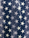 Red White And Blue 4th Of July American Flag Stars Stripes Fashion Scarf, 60" (Solid Blue Background White Stars)