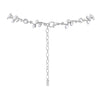 Stunning 3 Piece Metal Vine Crystal Flower Choker Necklace Dangle Earrings Bracelet Bridal Set, 14"-17" with 3" Extender (Silver Tone)