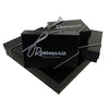 Retro Black Faux Suede Choker Necklace Earrings Set with Triangle Pendant